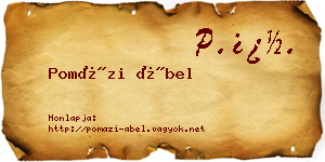 Pomázi Ábel névjegykártya
