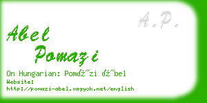 abel pomazi business card